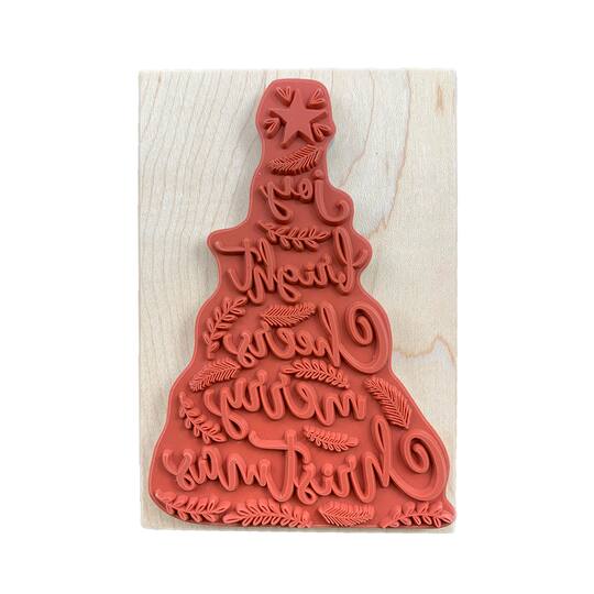Find The Sentiment Christmas Tree Wood Stamp By Recollections At Michaels